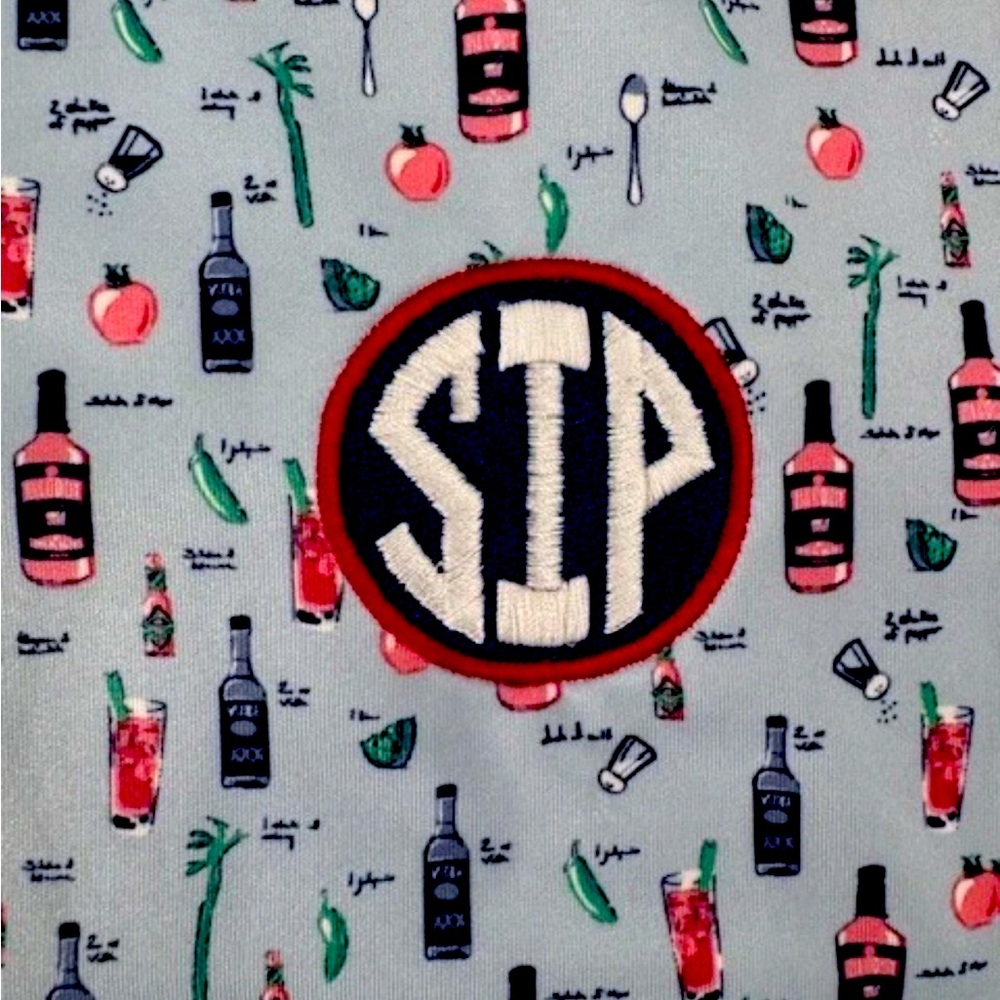 Peter Millar Bloody Mary SIP Polo! Ole Miss Large! EUC! - Picture 2 of 6